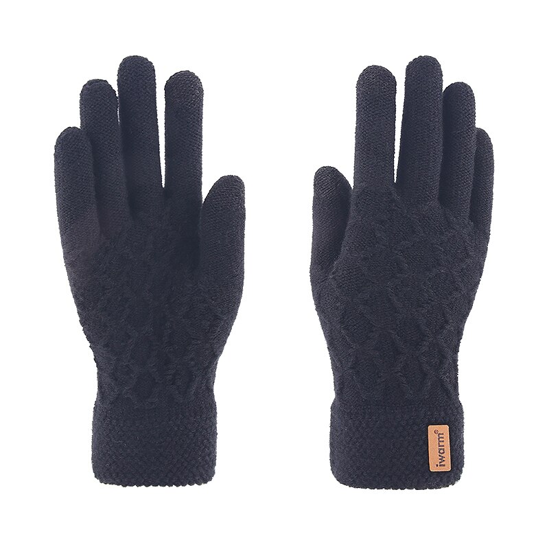 Guantes de invierno para hombre Iwarm, guantes de otoño para pantalla táctil, guantes tejidos que mantienen el calor,