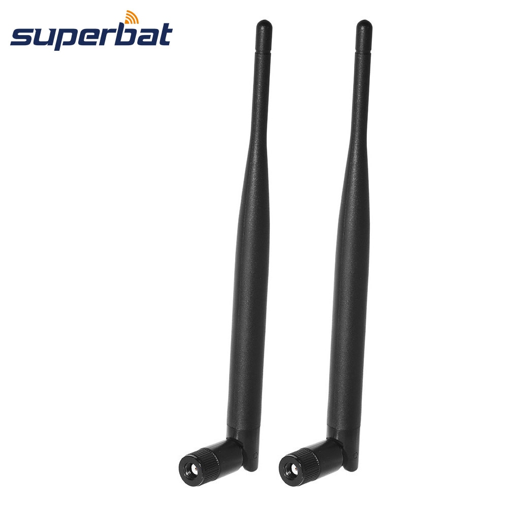 Superbat 2-Pack double bande 2.4GHz 5GHz 6dBi RP-SMA antenne WiFi pour caméra IP