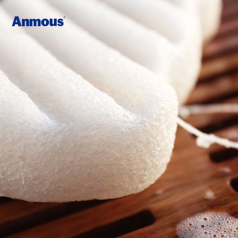 Anmous Douche Spons Baby Kinderen Bad Konjac Spons Zachte Comfortabele Kids Bad Shampoo Spons Witte Kleur