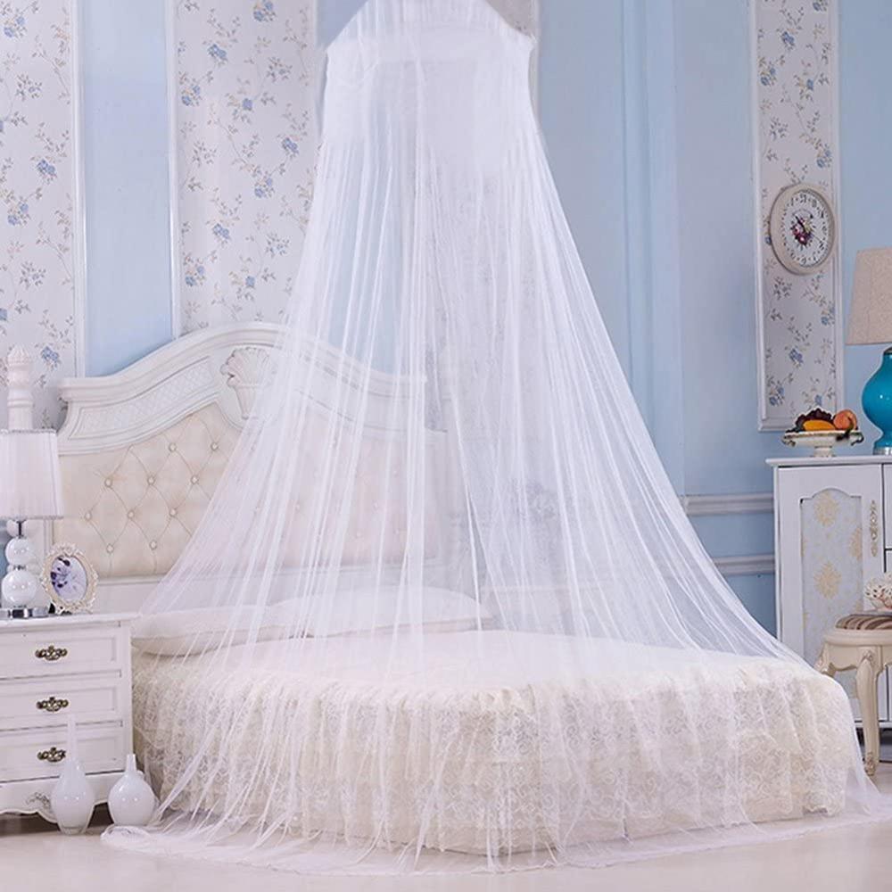 Mosquitera redonda de encaje para cama, cortina de red, cúpula de poliéster, muebles para el hogar,