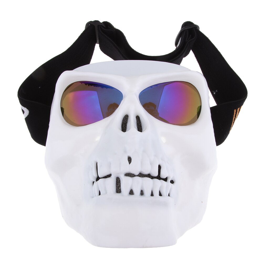 Motorbike Helmet Skull Monster Bones Demon Visor Full Face Mask Halloween