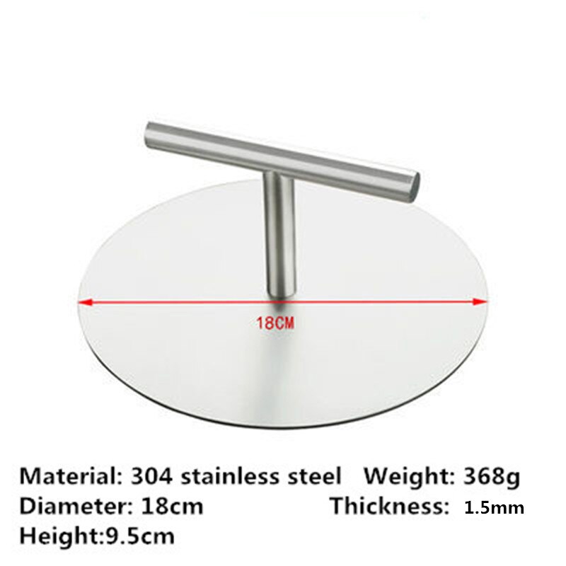 Grill roast squid cake tools Steak press pressure iron board Flat meat hovel cooking BBQ kitchen cooking utensils: 18cm