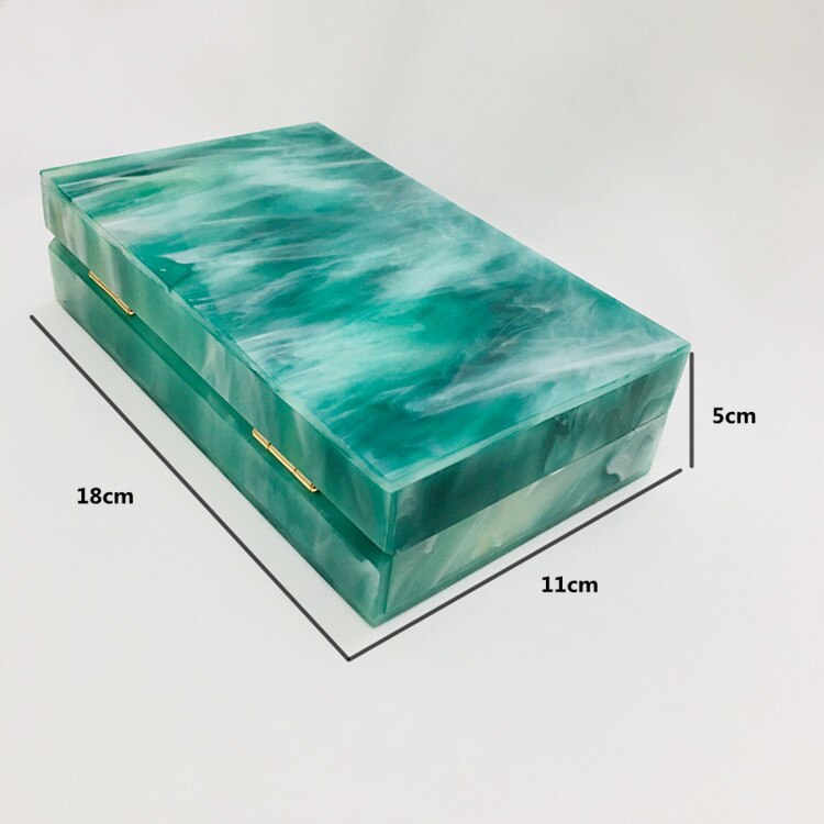 Marblegreen Mini Vrouwen Avond Tassen Dames Clutch Purse Schouder Wedding Party Acryl Box Koppelingen Handtassen Tassen