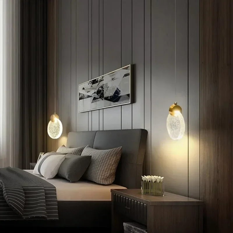 Goutte d'eau plafond lustre bulle cristal suspension lampe salle à manger décor chambre lampe Bar café Led lumières maison suspension
