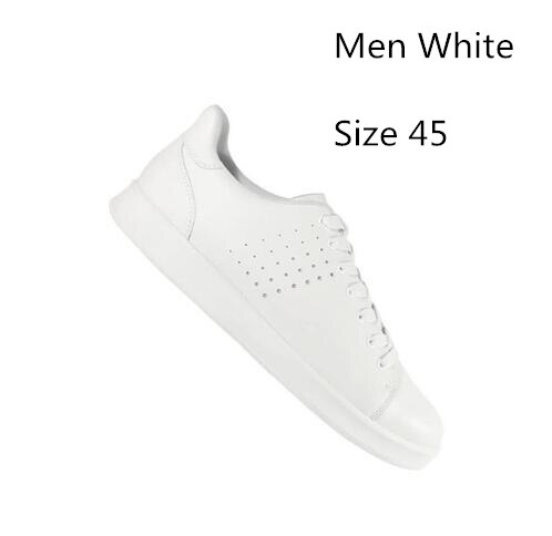 Xiaomi Original FreeTie Leather Skateboard Shoes Comfortable Anti-slip Leisure Support Xiaomi Mijia Smart Chip: Men White 45