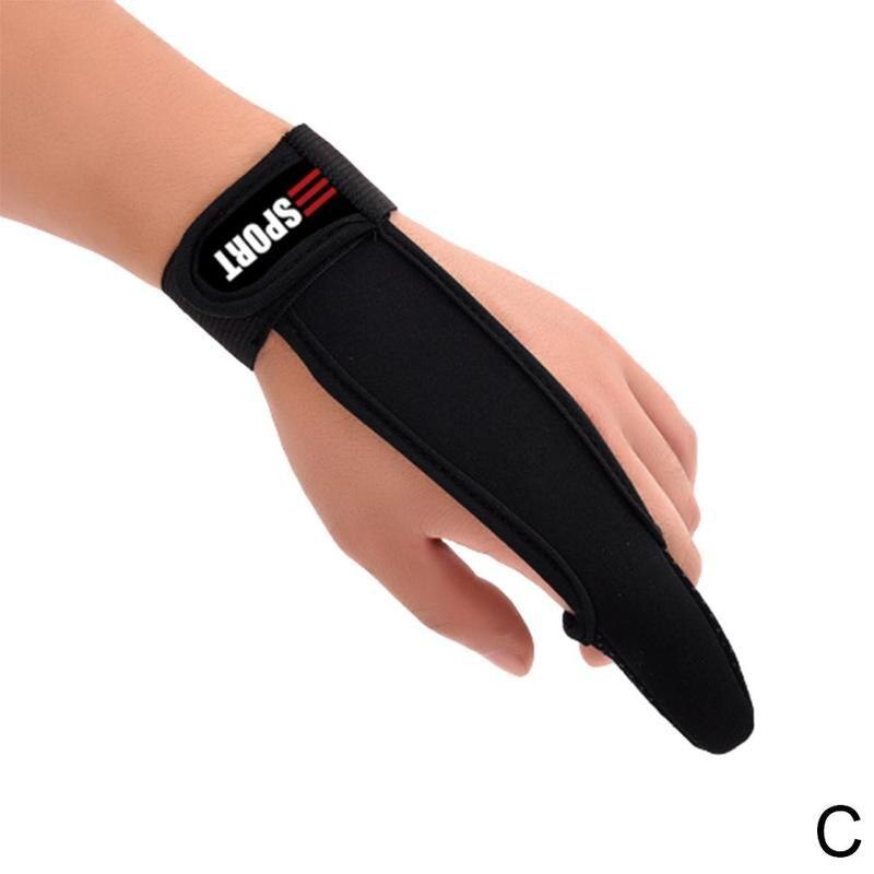 1 pièces unique protège-doigts coulée gant pêche doigt garde Surfcasting gant pêcheurs antidérapant accessoires de pêche antidérapant: Black