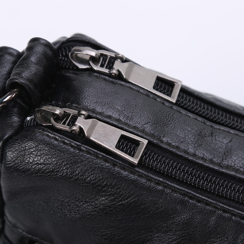 Annmouler-sac à bandoulière en cuir Pu pour femmes, sac à épaule noir doux, pochettes, sacoche pour dames, bourse pour dames, décontracté