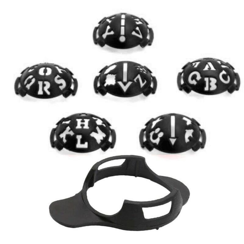 6PCS/lot Outdoor Hollow Alphabet Golf Ball Line Liner Pen Marker Tool Drawing Marks Equipment Alignment Set Accessories V7C1: Black