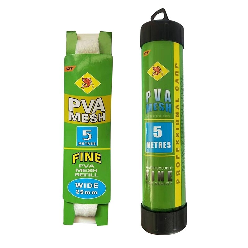Filet avec mailles étroites,réseau soluble en PVA, recharge pour stocker et protéger les appâts de pêche, directe, 5 m,