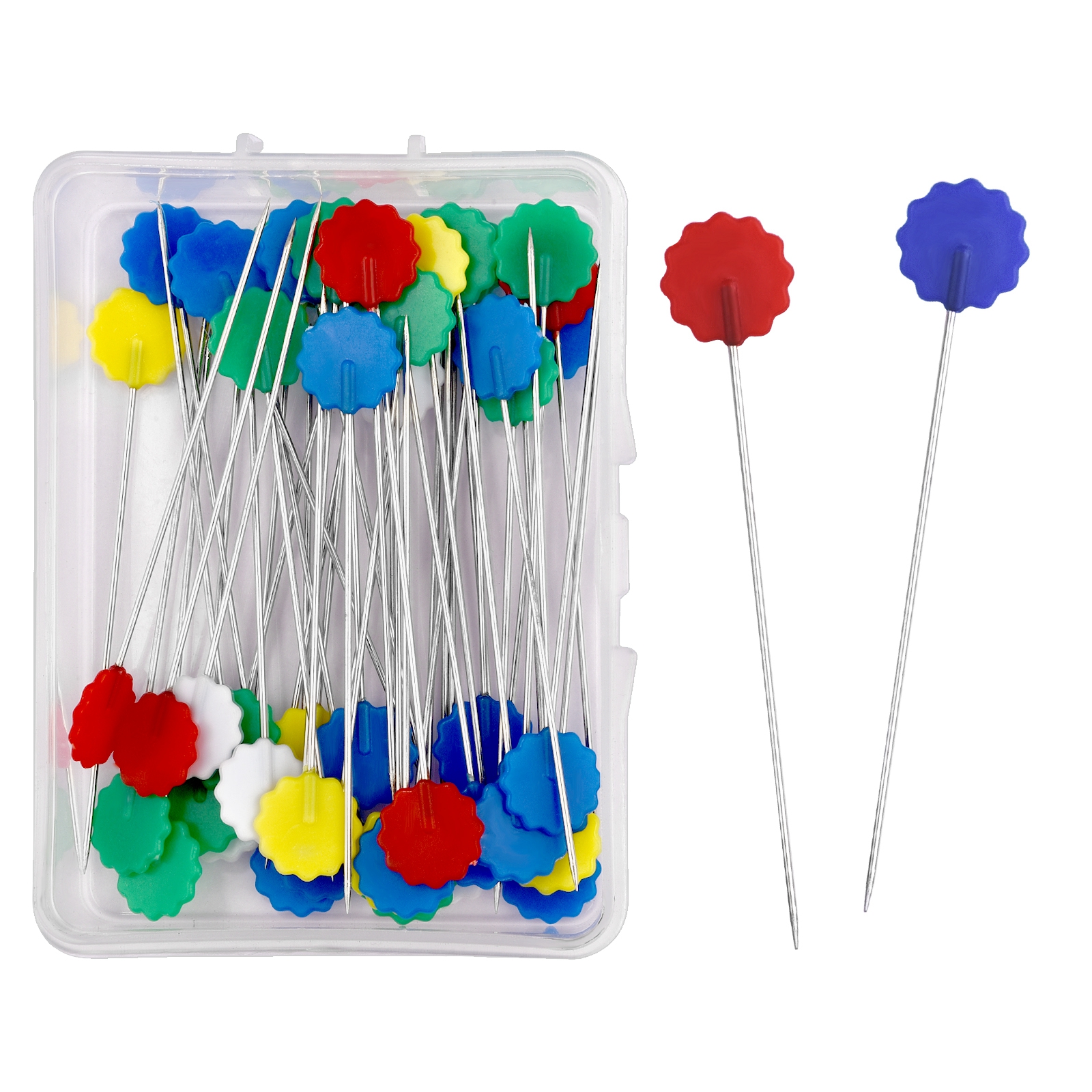 100/50 Uds. Alfileres de costura bordado herramientas para acolchar aguja fija alfileres de botón de Metal herramientas de accesorios de costura DIY: S / Castaño