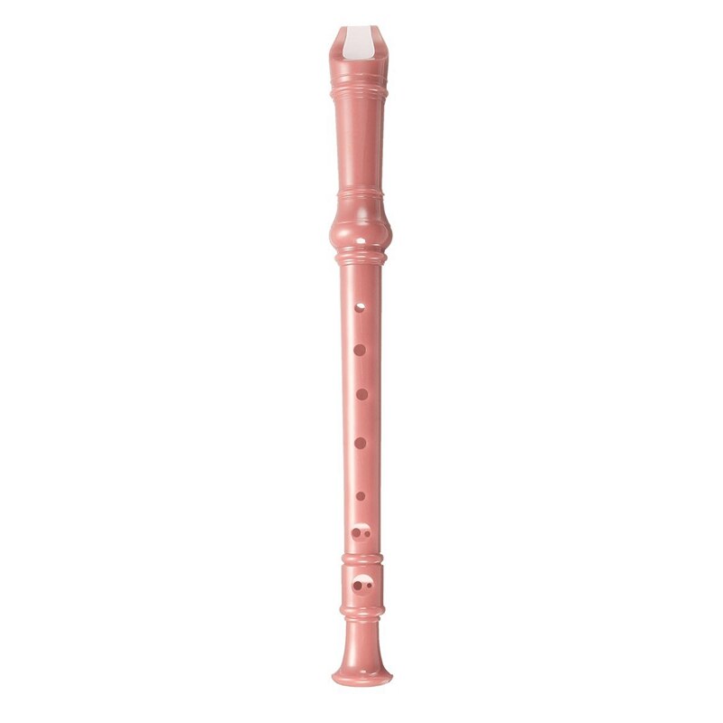 -8-Hole Sopraan Descant Recorder Roze Met Cleaning Rod + Case Tas Muziek Instrument Roze