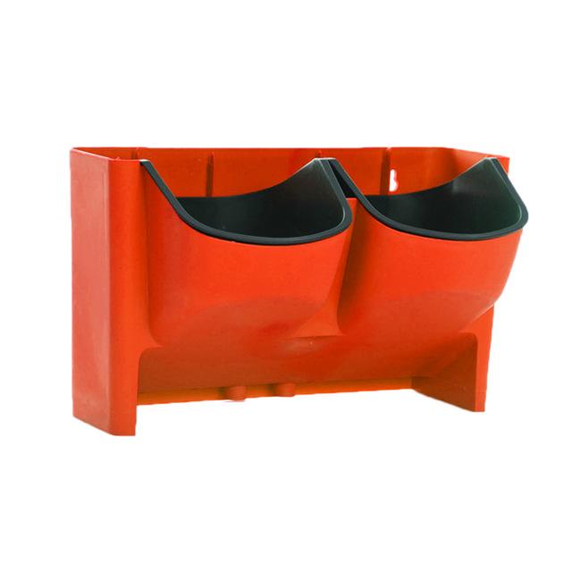 Self Watering Flower Pot Stackable Vertical Planter Wall Hanging Durable For Garden Balcony: orange