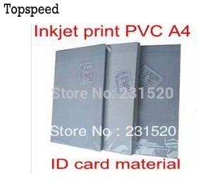 Wit Id-kaarten Afdrukken materiaal, Blank inkjet PVC vel A4, 50 sets, enkelzijdig afdrukken, 0.43mm dikke