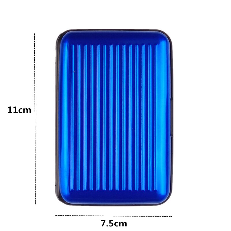 Tarjetero de aluminio para hombre, estuche rígido con bloqueo, billetera sólida para tarjetas de crédito, escaneo Anti-RFID, protege el tarjetero, 1 ud.