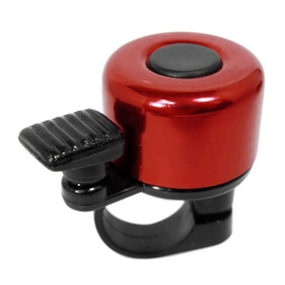 Sonnette de guidon pour vélo, 2.5cm, mini alarme sonore claire, anneau en alliage d'iode, klaxon de vélo de route et de montagne: Rouge