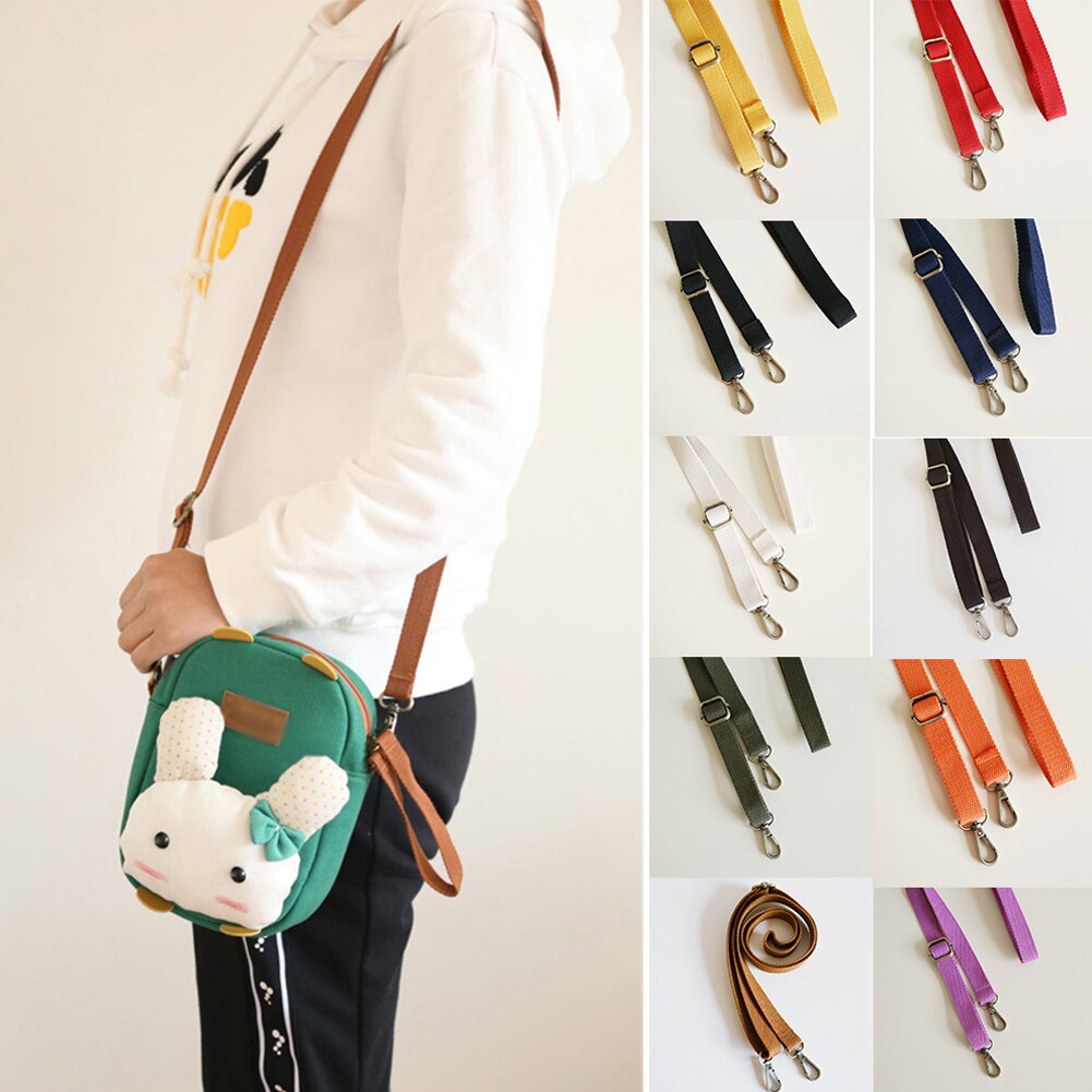 130cm Canvas Bag Strap Adjustable Shoulder Strap Bag Replacement 6 colors Bag Straps Accessories