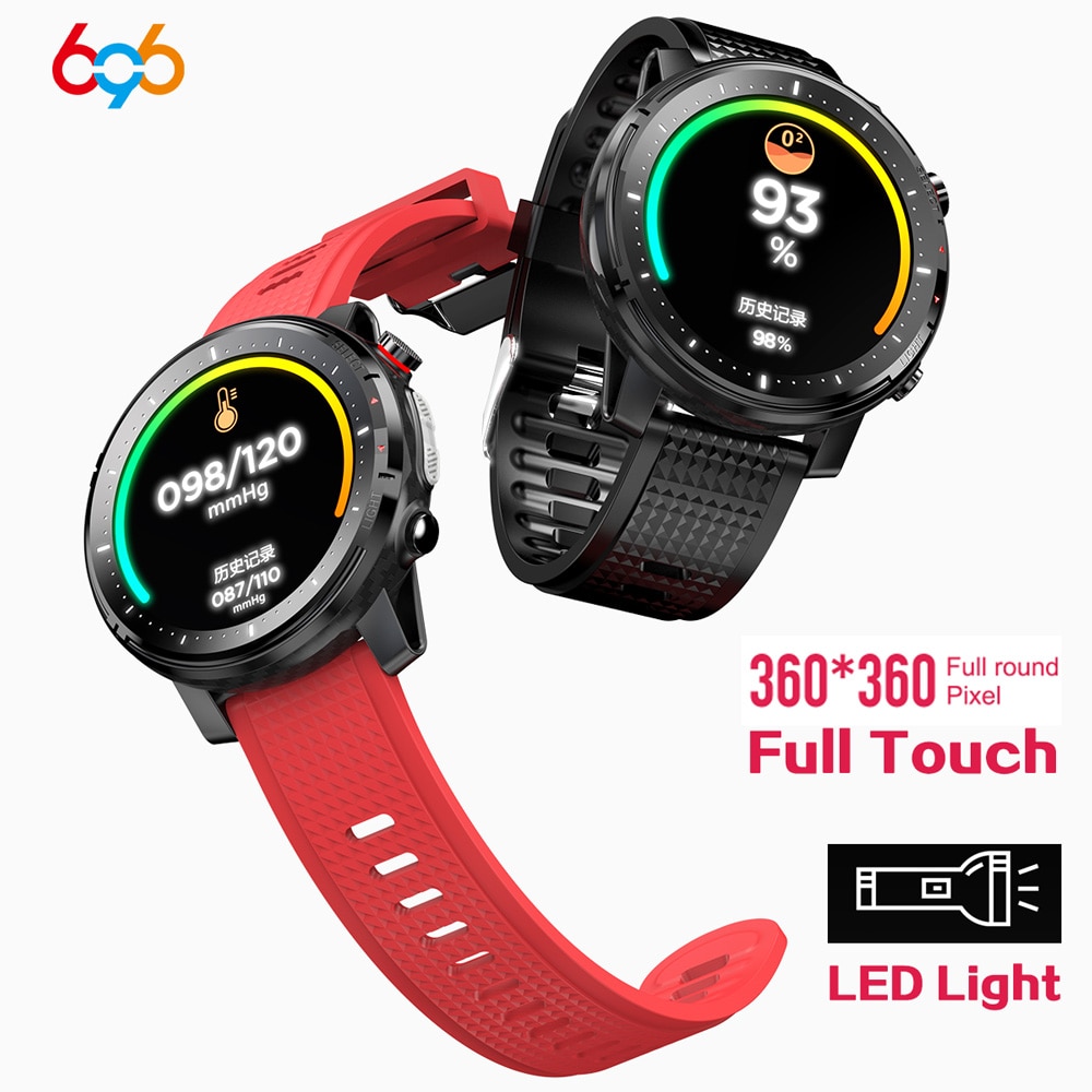 696 l15 360 x 360 pixels smart watch herre pulsmåler armbånd blodtryk vandtæt sport smartwatch armbånd