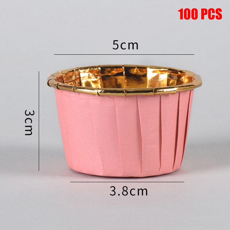 50/100pcs Aluminum Foil Cupcake Paper Cupcake Liner Baking Cups Muffin Cupcake Paper Cups Baking Pastry Tools Bakeware: 6