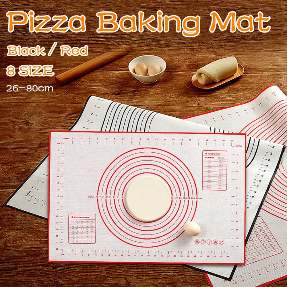 26-80cm non-stick silikon bakmatta pad bakplåt glasfiber rullande deg matta kaka macaron bakmatta bakverk verktyg