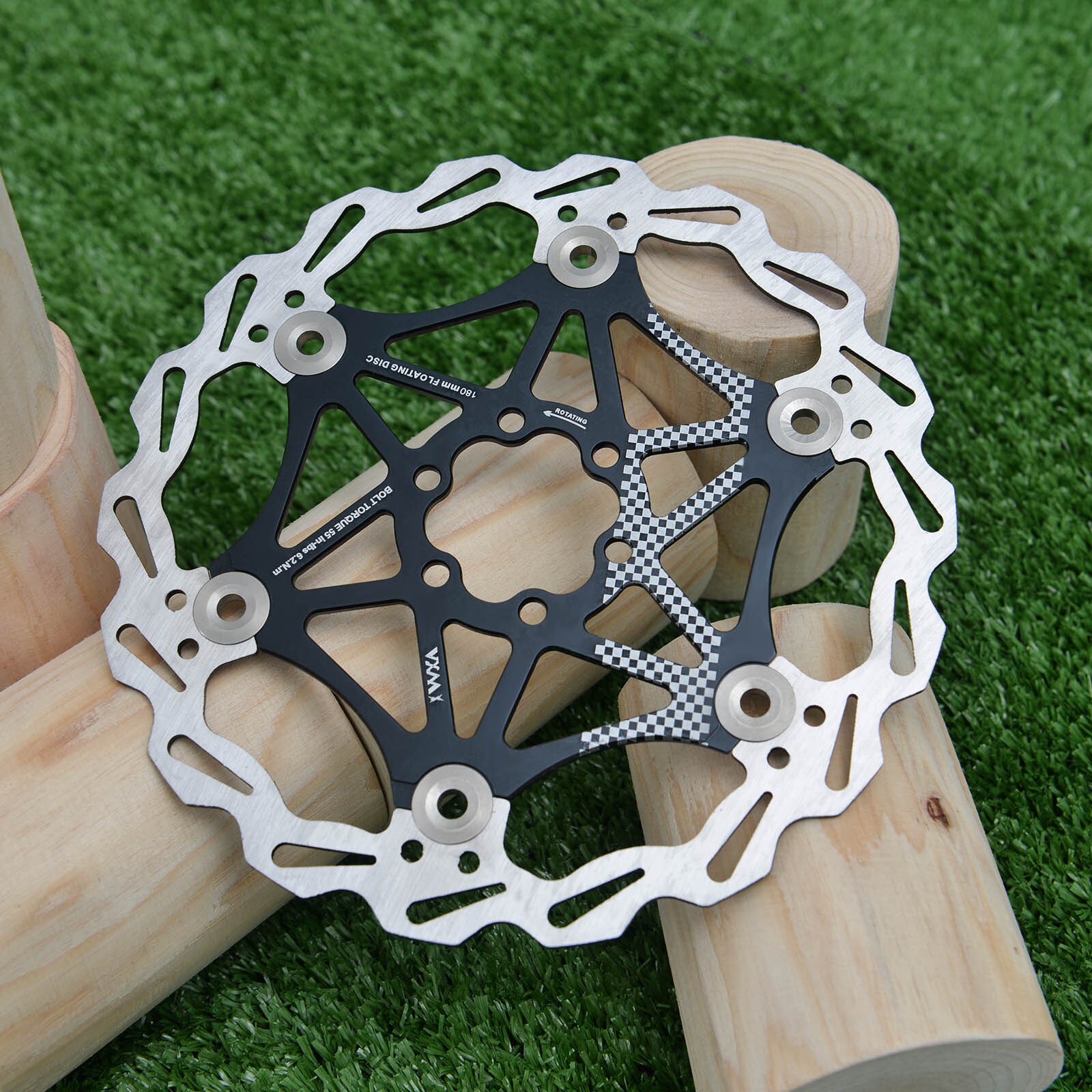 Bike Remschijven Warmteafvoer Drijvende Rotor Ultralight Float Disc Pad 160Mm 180Mm 203Mm Mtb Fiets schijfrem Pad: 180MM Black