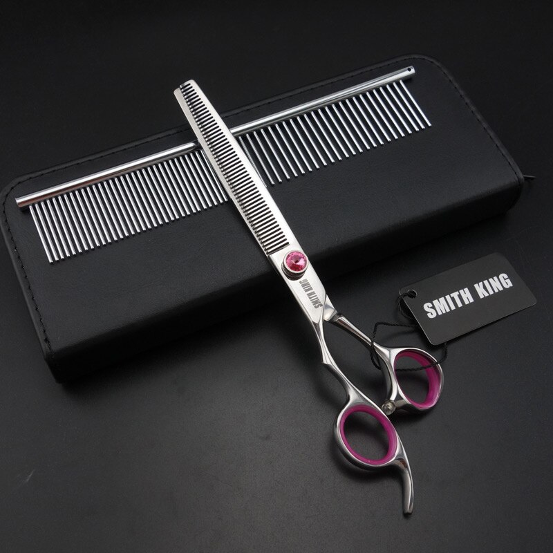 7 inch Left-handed pet grooming scissors Cutting scissor&curved scissor&thinning Shears SUS440C K242: Thinning scissor