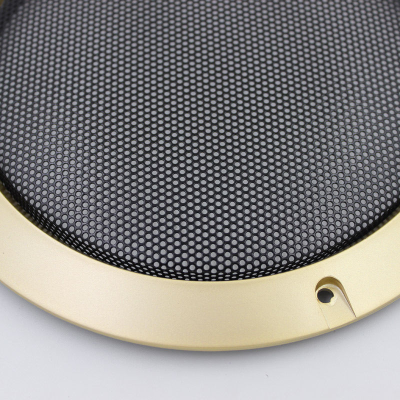 1PC Car 6.5" Speaker Panel Coaxial Round Steel Mesh Grills Cover Gold 168mm Speaker Grill Coaixal Subwoofer