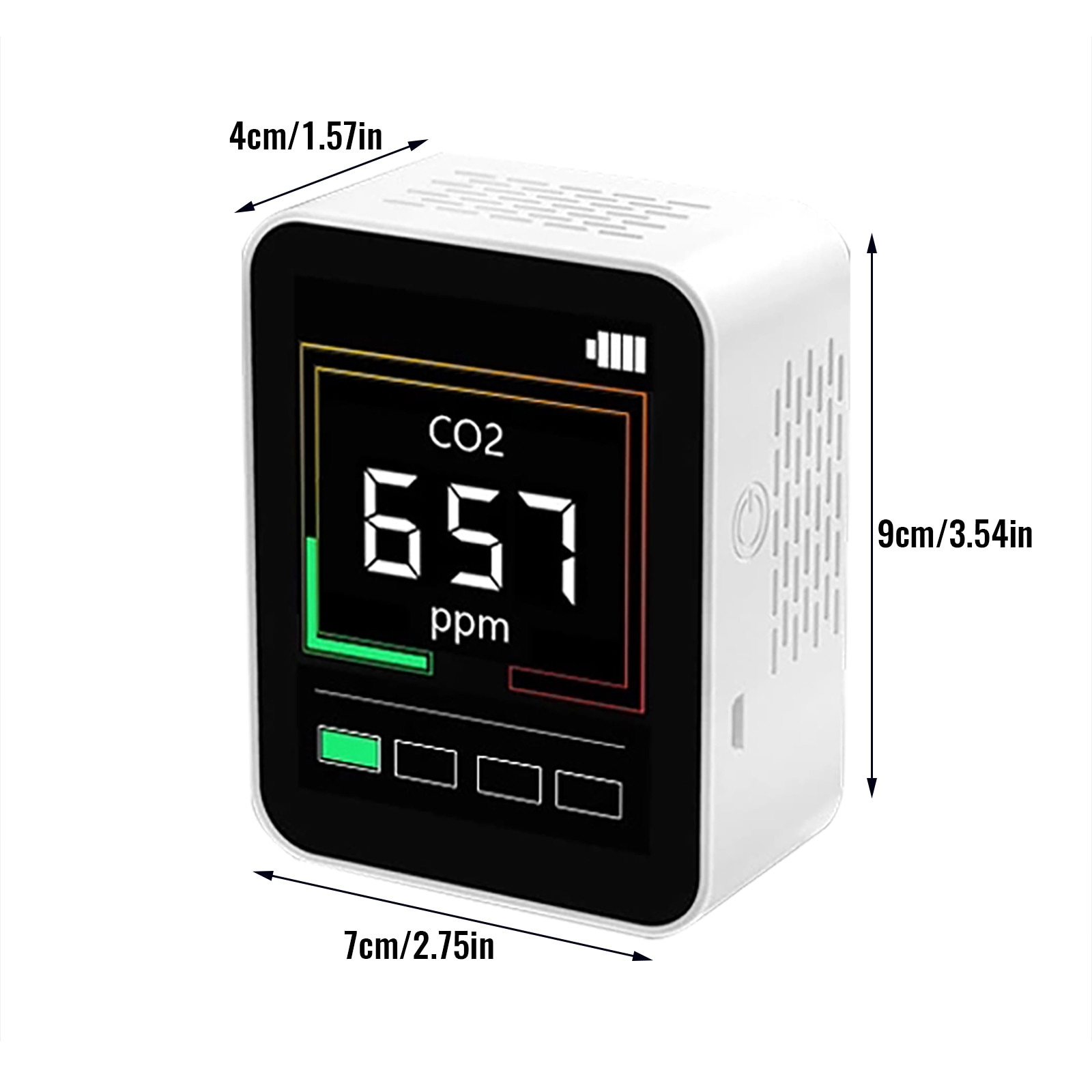 Carbon Dioxide Detector Gas Concentration Content Color Screen Intelligence Co2 Meter Detector Digital Air Monitor
