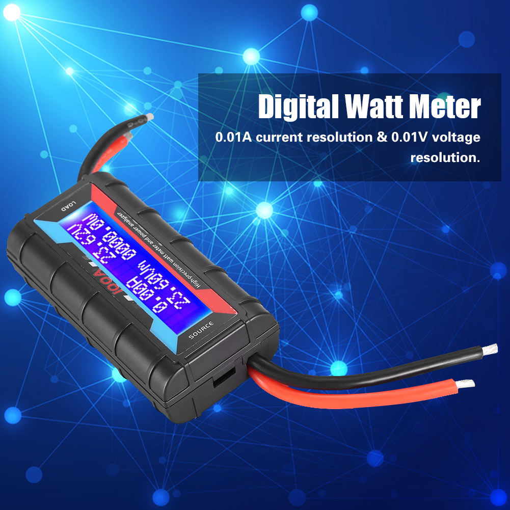 60V/100A Digital High Accuracy Watt Meter Power Analyzer RC Volt Amp Meter