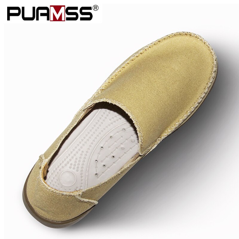 Summer Men Loafers Men Shoes Natural Canvas Shoes Breathable Casual Shoes Men Sneakers Zapatillas Hombre
