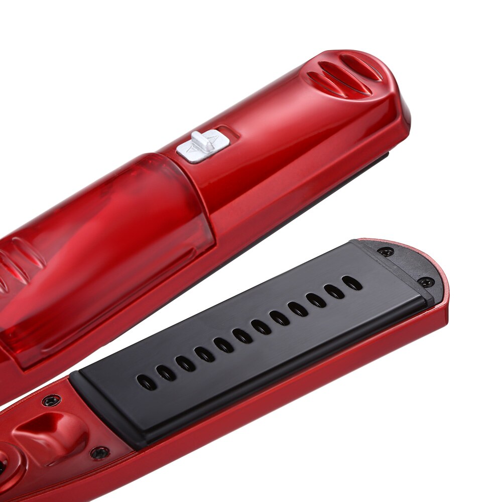 Kemei KM-3011 – fer à lisser en céramique, outil de coiffure hydratant à la vapeur rouge