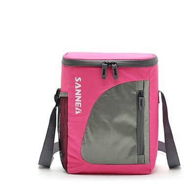 8.8L Insulated Lunch Bag Cooler Box Picnic Bag Pouch Portable Handbag For Lady Thermal Bag Multifunction Lunch Box termica bag: pink