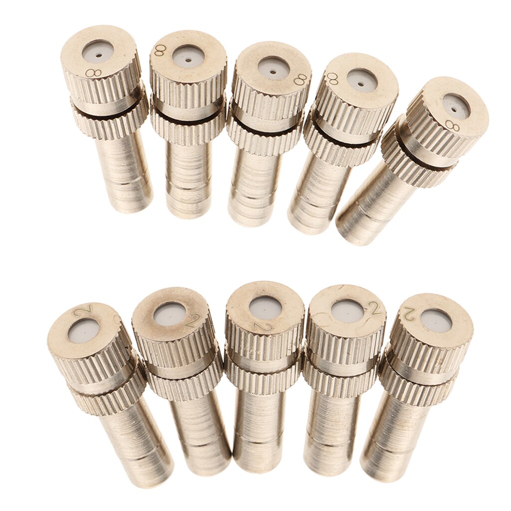 10 x Low Pressure Misting Nozzles Garden Water Irrigation Sprinkler Fittings