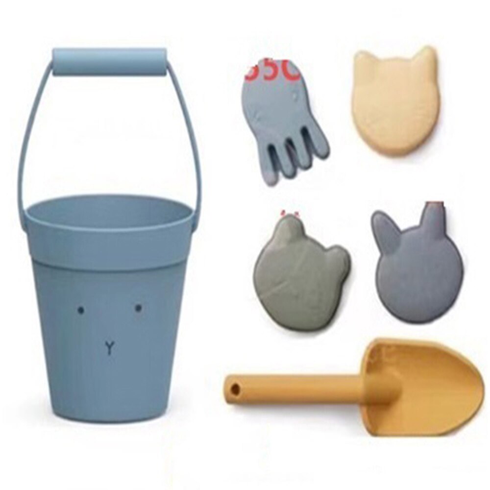 Children Summer Toys with Cute Animal Model Ins Seaside Beach Toys Rubber Dune Sand Mold Tools Sets Baby Bath Toy Kids Swim Toy