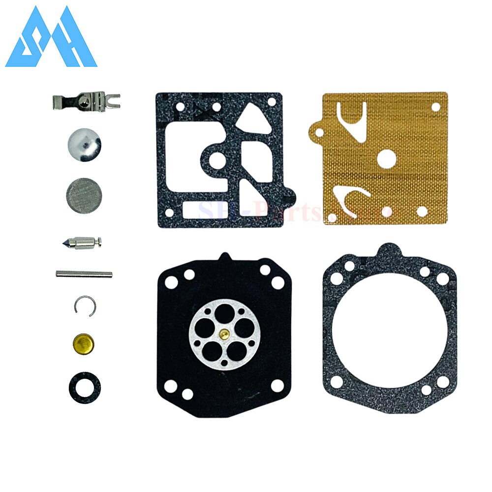 Carburateur Reparatie Kit Kettingzaag Vervangende Onderdelen Voor Walbro K22 Hda Onderdelen Membraan Pakking Naald Reparatie Kit 12 Stks/set