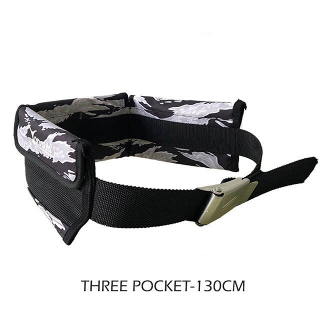 Bolsa de cinturón de peso para submarinismo, pesca submarina, cinturón de peso de repuesto con hebilla de acero inoxidable de liberación rápida, accesorios de buceo: Camo Grey 130cm