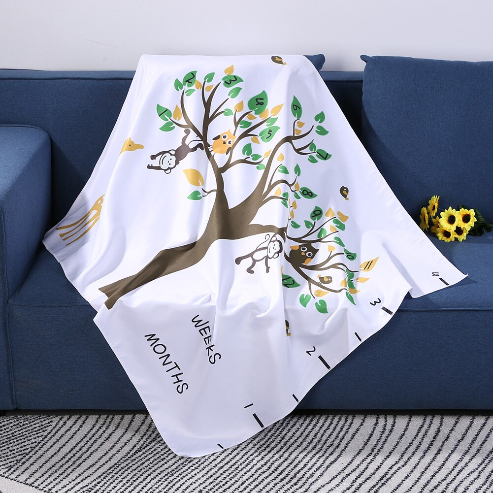 120x100cm Baby Milestone Blanket Moderate Elasticity and Thickness Casual Infant Photography Prop Backdrop Cloth