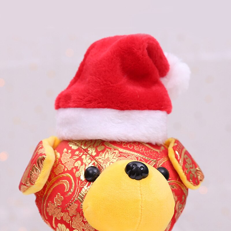 Sällskapsdjur hatt katt hund vinter varm plysch keps xmas fest dekor hatt hatt rolig söt sällskapsdjur cosplay diy hundar katter kostym dekor