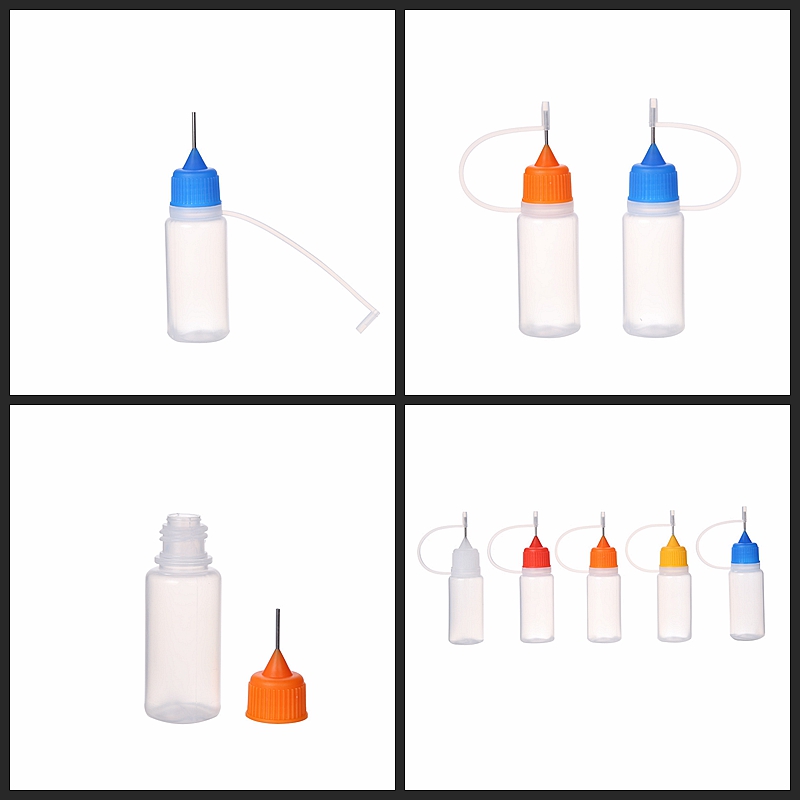 5Pcs 10-60Ml Empty Applicator Needle Tip Bottles Can Be Glue Applicator Paint Eye Liquid Needle Tip Bottle Scrapbooking Craft
