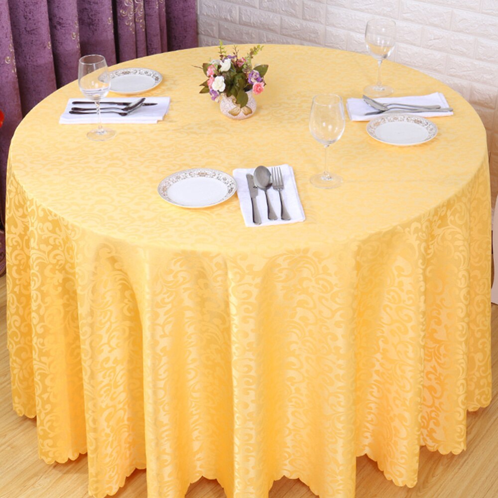 Restaurant cirkulær duge hotel duge husstand dekorative duge (gul)