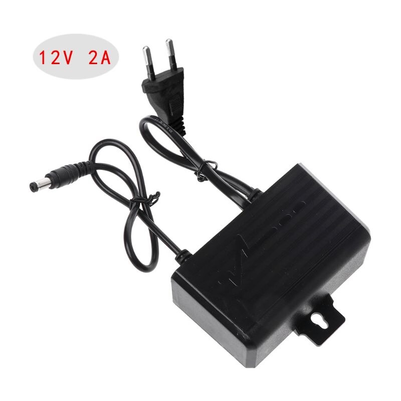 Fonte de alimentação ac dc carregador adaptador 12 v 2a ue eua plug impermeável ao ar livre para monitor cctv ccd câmera segurança