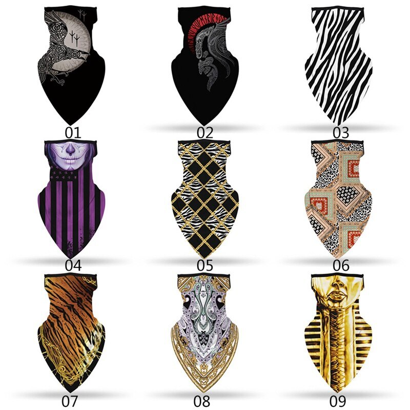 Unisex Bandana Tube Head Scarf Neck Gaiter Face Shield Mouth Cover Triangle Mask Outdoor Breathable Bike Bicycle Motorcycle