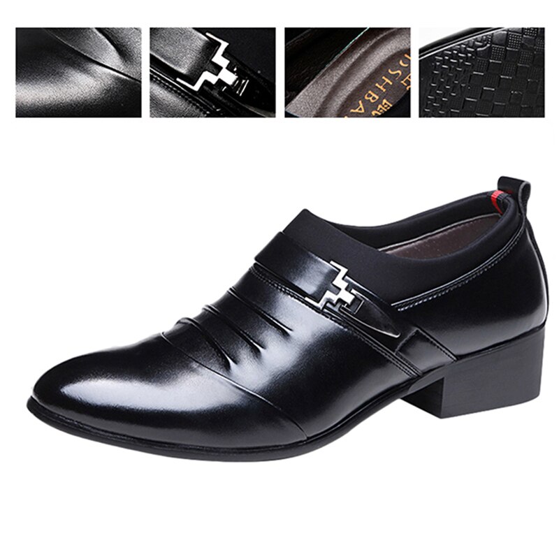 Dress sko sko for menn slip på kontor sko spisse tå slip-on menn bryllup sko