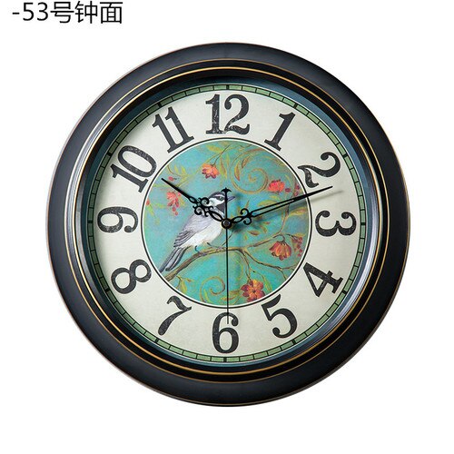 Grande montre murale Vintage américaine Horloge murale en métal salon silencieux rétro Shabby Chic horloges Horloge murale idées: Style 9 / 14 pouce