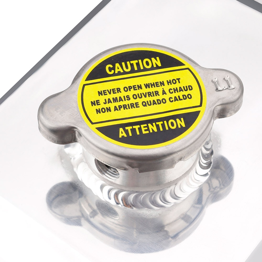 CNSPEED 2L Litre Polished Alloy Header Expansion Water Tank &amp; Cap Water Header Tank Coolant Overflow Tank Kit