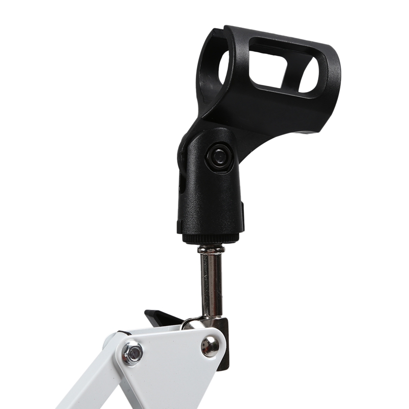 NB35 Extendable Recording Microphone Holder Suspension Boom Scissor Arm Stand Holder with Microphone Clip Table Mounting Clamp