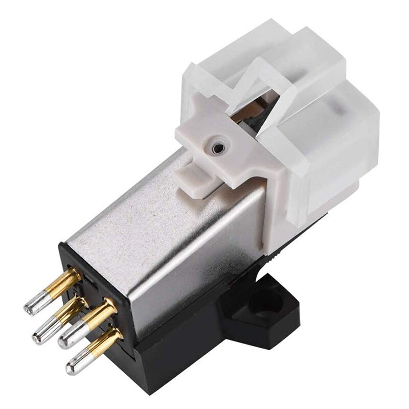 Turntable Stylus - Metal + Plastic Cartridge Needle for LP Vinyl Record Player Standard Mount