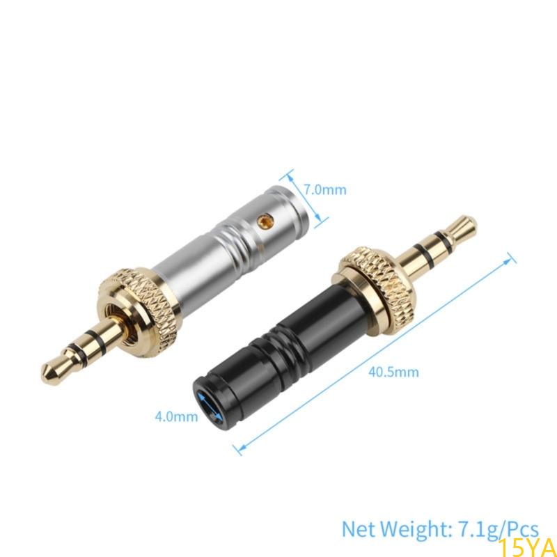 15ya 3.5mm stereo vergrendelbare audiostekkers met vergulde connector voor luidsprekers en versterkers, veelgebruikt