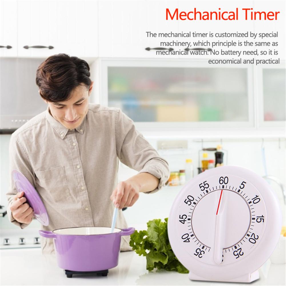 Plastic Common Shaped 3 Seconds Kitchen Cooking Mechanical Dia Timers Reminder Alarm Clock 60 Minute Mechanical Clockwork 10Jun6
