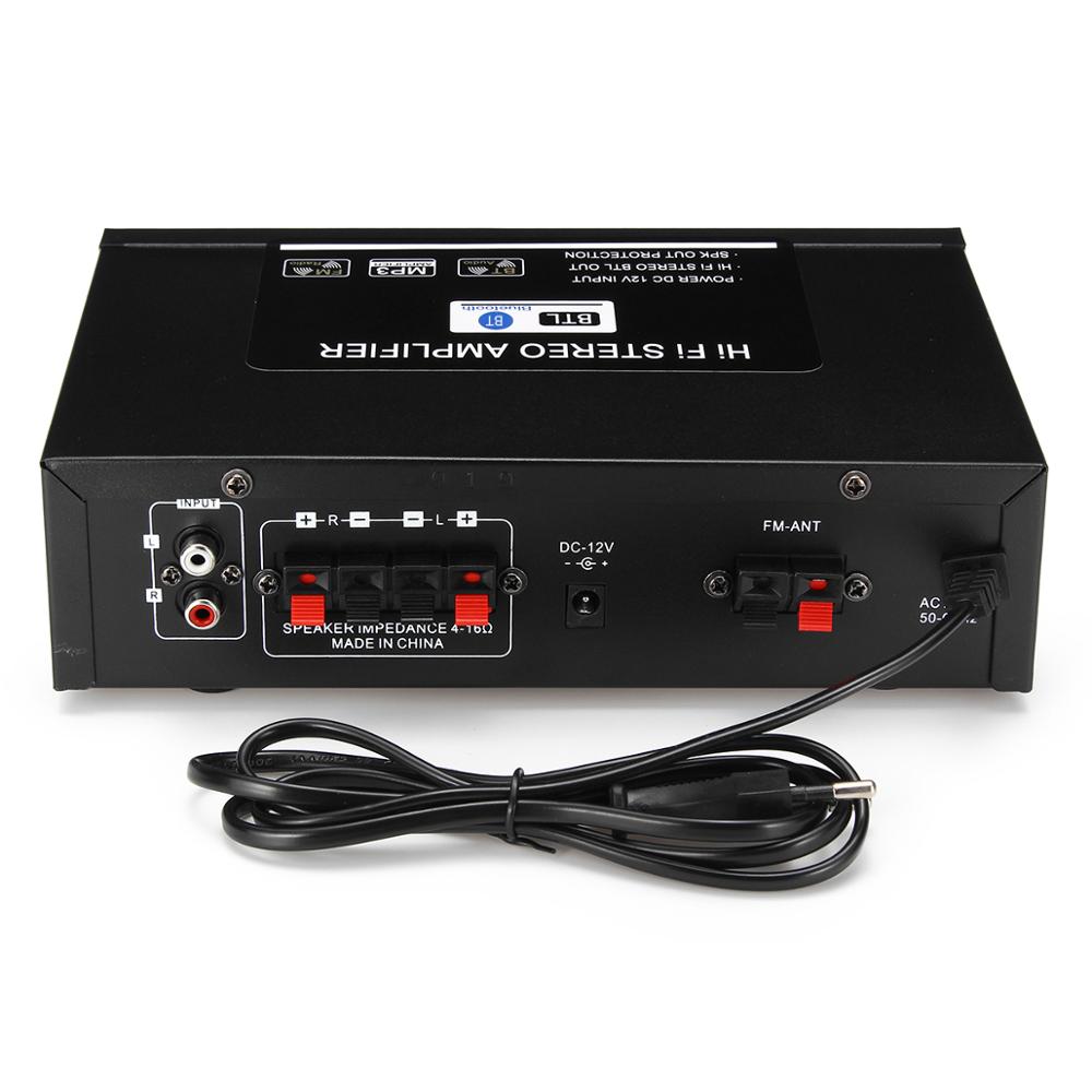 360W G919 Mini Amplificador Audio bluetooth Stereo Power Amplifier FM SD Hifi 2CH Amp Music Player Power Amplifier Car 12V 220V