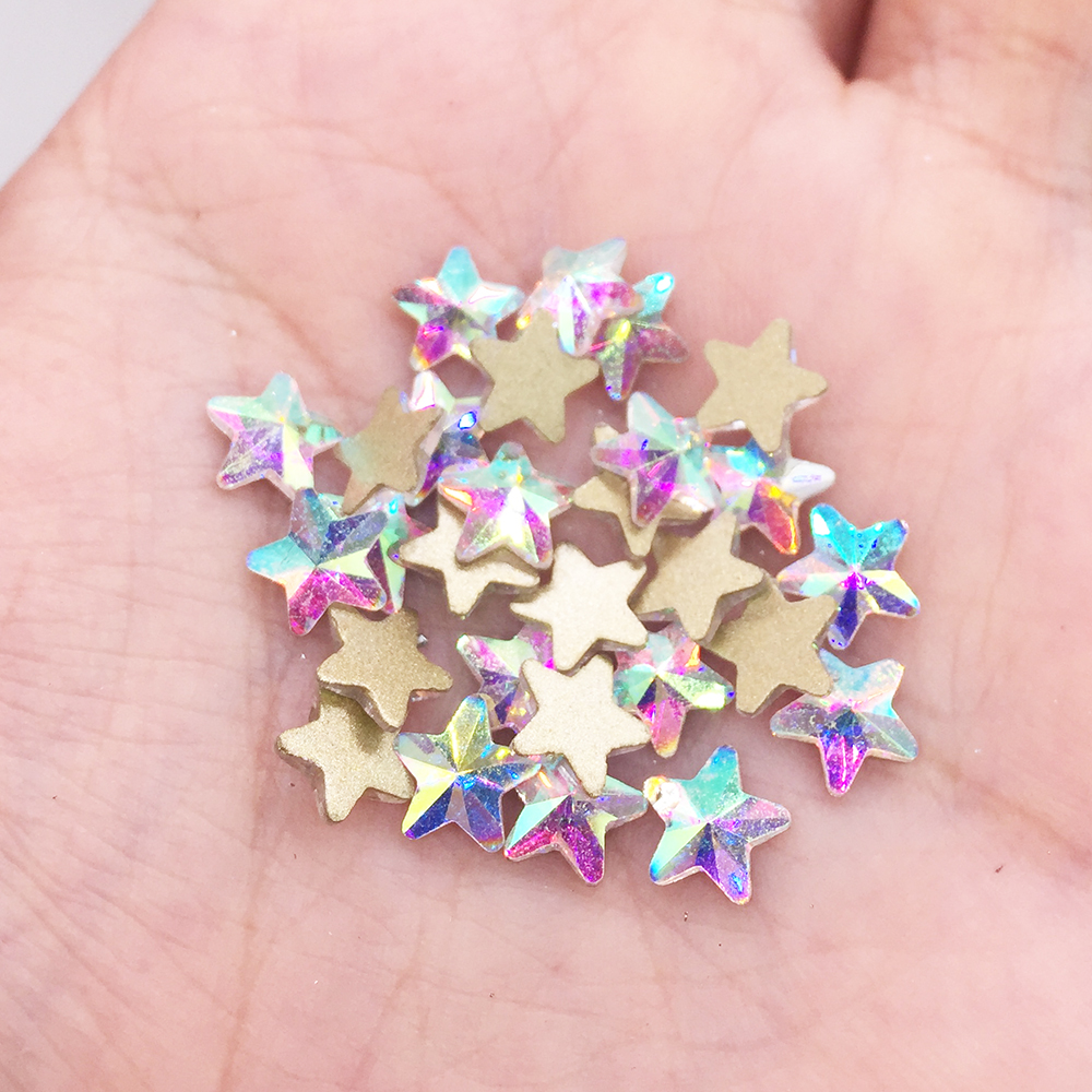 30pcs AB Star Shape Nail Crystal Rhinestones Gems Charmes Stenen Nail Art Decoraties Manicure Accessoires